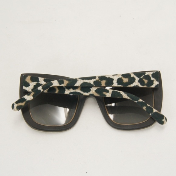 Stella McCartney Snake Skin Leopard Print Black White Square Sunglasses - Picture 3 of 5